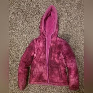 SO Kids Pink Tie-Dye Hooded Puffer Jacket